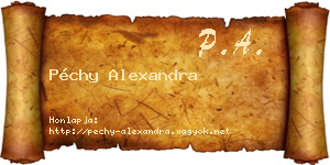 Péchy Alexandra névjegykártya